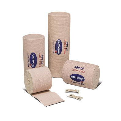 Bandage 2"x5yd Stretch Cotton/Elastic Clip Closure Tan LF Non-Sterile 10/Pk - Surgical Supplies NY